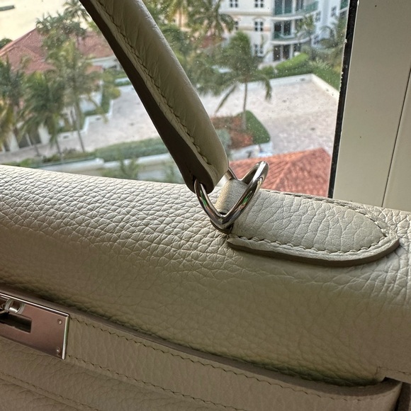 Hermes Kelly 32 cm Beton color ,Togo leather ,silver hardware - Picture 14 of 16